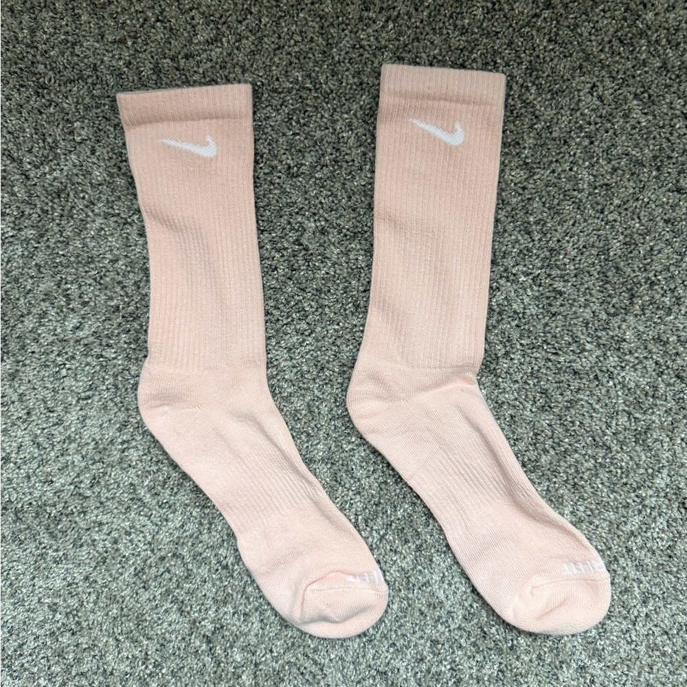 Light Pink Nike Crew Socks
